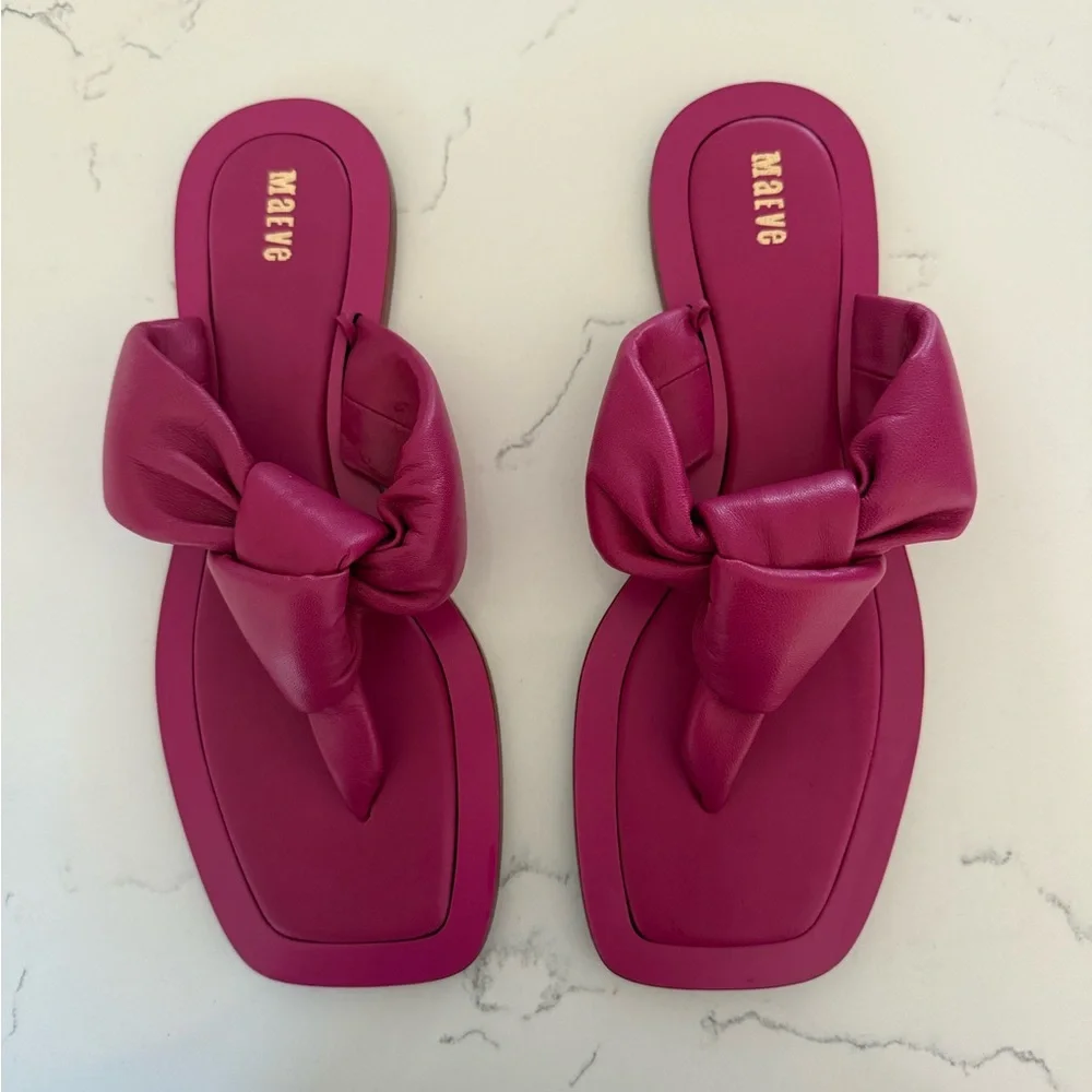 Anthropologie Maeve Puffy Knotted Sandals